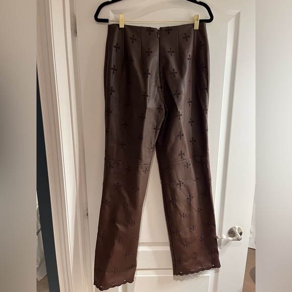 Tularosa from revolve brown leather eyelet pants - Picture 5 of 8